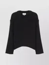 Loulou Studio Relaxed Fit Wool Sweater V-neck In Black