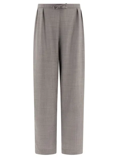 Loulou Studio Relaxed Straight-leg Trousers In Gray