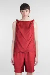 Loulou Studio Remy Sleeveless Draped Silk Top