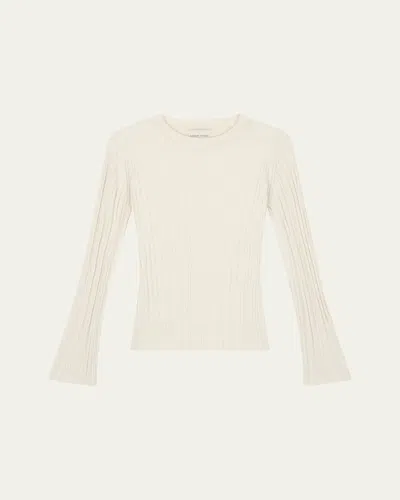 LOULOU STUDIO ELSA RIB LONG-SLEEVE TOP
