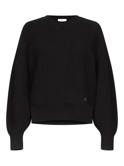 Loulou Studio Ribbed Balloon-sleeve Sweater In Black