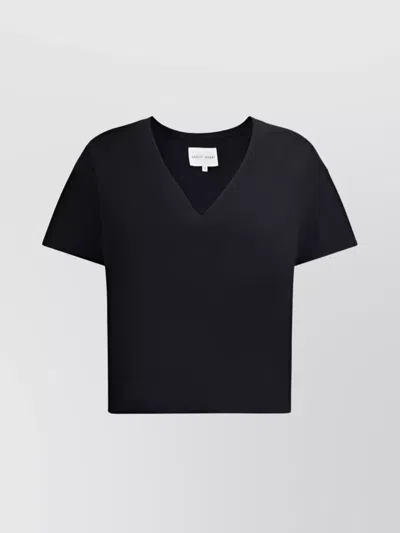 LOULOU STUDIO RIBBED CREW NECK COTTON T-SHIRT