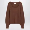 Loulou Studio Brown Ribbed Cashmere Jumper