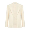 Loulou Studio Rocco Reverse Lapel Jacket In Off-white