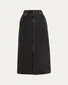Loulou Studio Rona Denim Long Skirt In Black