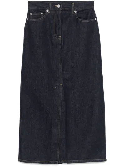 LOULOU STUDIO RONA MIDI SKIRT