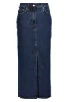 Loulou Studio Rona Denim Maxi Skirt In Blue