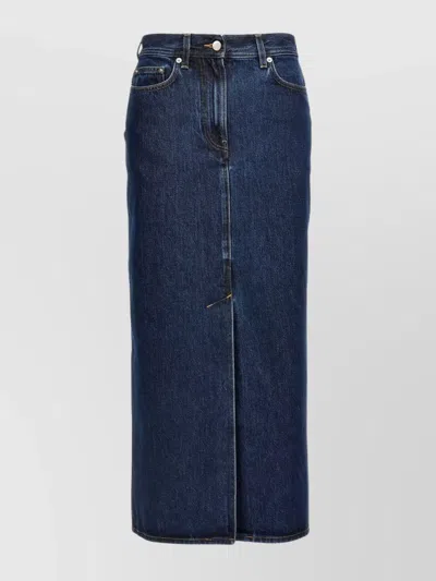 Loulou Studio 'rona' Skirt With Front And Back Pockets In Blue