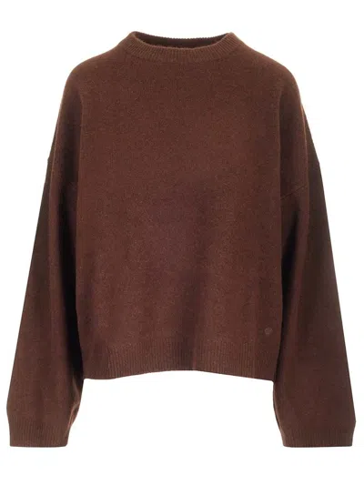 Loulou Studio Ropo Crew Neck Sweater In Brown