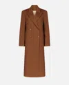 Loulou Studio Rosco Double Breasted Coat In Brown