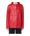 Loulou Studio Atalia Leather Jacket Long Sleeves In Red
