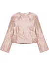 Loulou Studio Nino Round Neck Blouse Clothing In Petal Rose