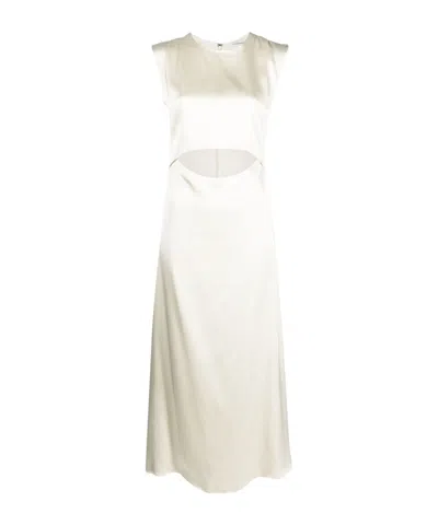 Loulou Studio Round Neck Dress In White