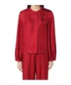 Loulou Studio Red Blouse In Silk In Red