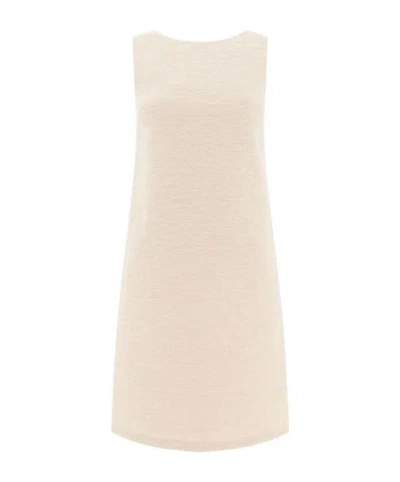 Loulou Studio Sleeveless Textured Fabric Dress "maley" In Beige