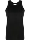 Loulou Studio Round-neck Sleeveless Tank Top In Schwarz