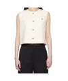 Loulou Studio Esme Viscose Round Neck Vest In Black