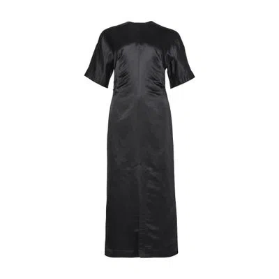 Loulou Studio Rubby Short Sleeves Dress In Black