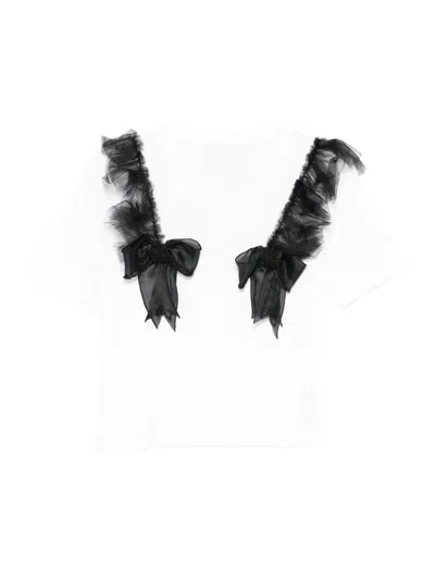 Loulou Studio Ruffled-embellishment T-shirt In White