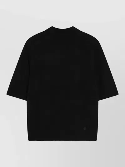 Loulou Studio Ruthws High Neck Relaxed Knit Top In Black