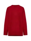 Loulou Studio Oversized Knit Wool-cashmere Sweater In Burgundy