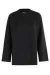Loulou Studio Black Wool Blend Oversize Safi Sweater In Black