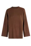 Loulou Studio Safi Lds Long Sweater In Brown