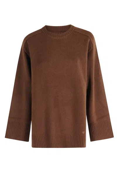 Loulou Studio Safi Lds Long Sweater In Brown