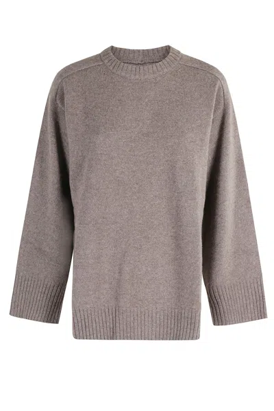 Loulou Studio Safi Lds Long Sweater In Gray