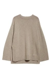 Loulou Studio Loulou De Saison Safi Step Hem Wool & Cashmere Sweater In Ash Grey