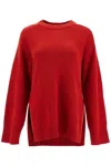 Loulou Studio Oversized Knit Wool-cashmere Sweater In Red