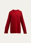 Loulou Studio Oversized Knit Wool-cashmere Sweater In Burgundy