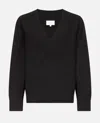 Loulou Studio Sage Lds V Neck Sweater In Black