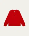 Loulou Studio Oversize Cashmere V-neck Sweater In Tomato
