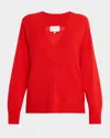 Loulou Studio Oversize Cashmere V-neck Sweater In Tomato