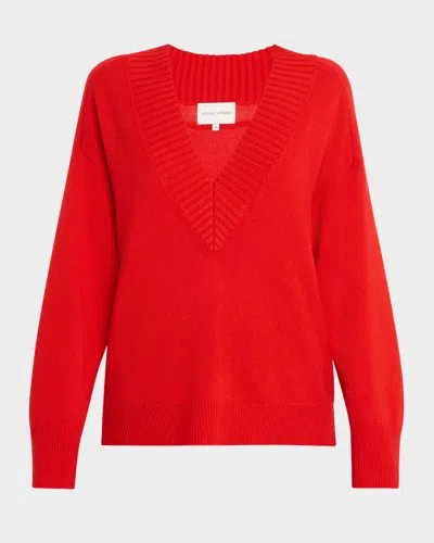 LOULOU STUDIO SAGE PLUNGING V-NECK CASHMERE OVERSIZED SWEATER