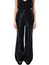Loulou Studio Noro Leather Wide-leg Pants In Black
