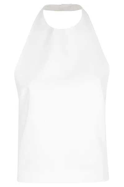 Loulou Studio Sami Backless Halter Top In White
