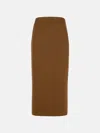 Loulou Studio 'samos' Brown Virgin Wool Skirt In Brown