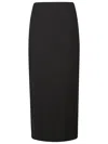 Loulou Studio Stretch Wool Skirt In Samos Style In Anthracite