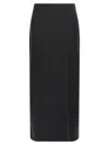 Loulou Studio Black Skirt With Pencil Deisgn And Side Closure In Wool Woman In Black