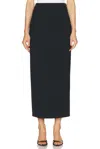 Loulou Studio Women's Stretch Wool Skirt In Samos Style In Black