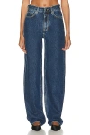 Loulou Studio Samur Cotton Denim Jeans In Blue