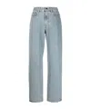 Loulou Studio Light-wash Wide-leg Jeans In Gray