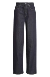 Loulou Studio Attu Wide Leg Denim Pants In Raw Wash