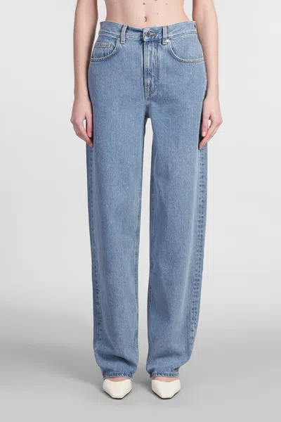 Loulou Studio Samur Jeans In Blue Cotton