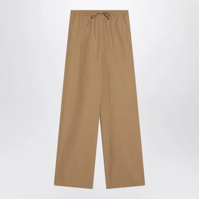 LOULOU STUDIO SAND-COLOURED TROUSERS IN COTTON