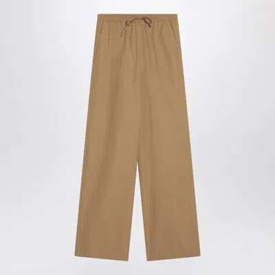 Loulou Studio Sand-coloured Trousers In Cotton In Brown