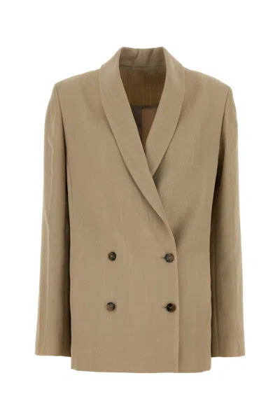 Loulou Studio Sand Twill Minka Blazer In Neutral
