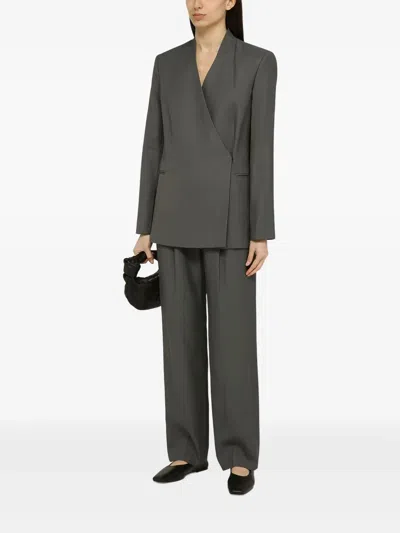 Loulou Studio Sandyato Single-breasted Grey Viscose Blazer In Pink